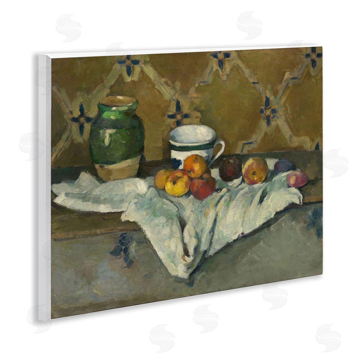 one1000paintings Classical Cezanne Still Life Wooden Wall Plaque Art Print