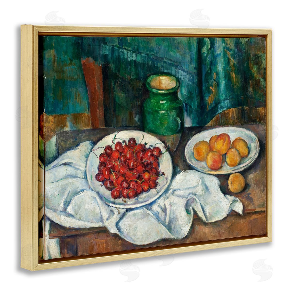 one1000paintings Classical Fruit Still Life Gold Floating Frame Canvas Wall Art Print
