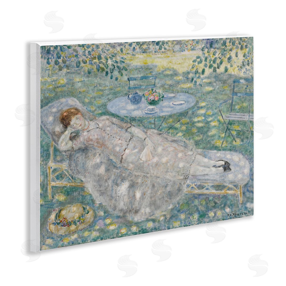 one1000paintings Classical Frieseke Portrait Wooden Wall Plaque Art Print