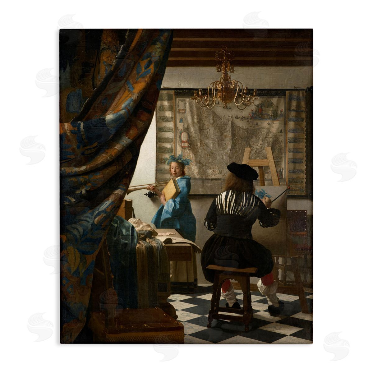 one1000paintings Classical Vermeer Painting Canvas Wall Art Print