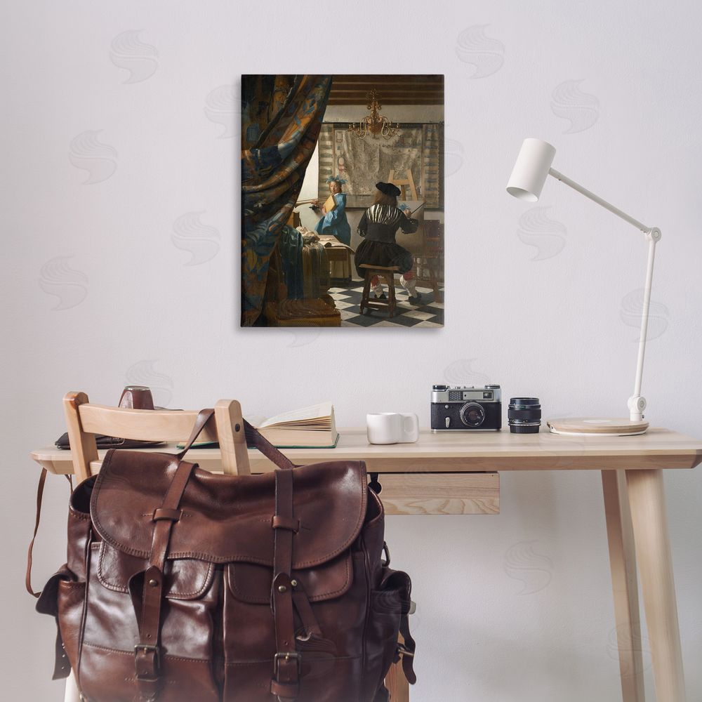 one1000paintings Classical Vermeer Painting Canvas Wall Art Print in Room