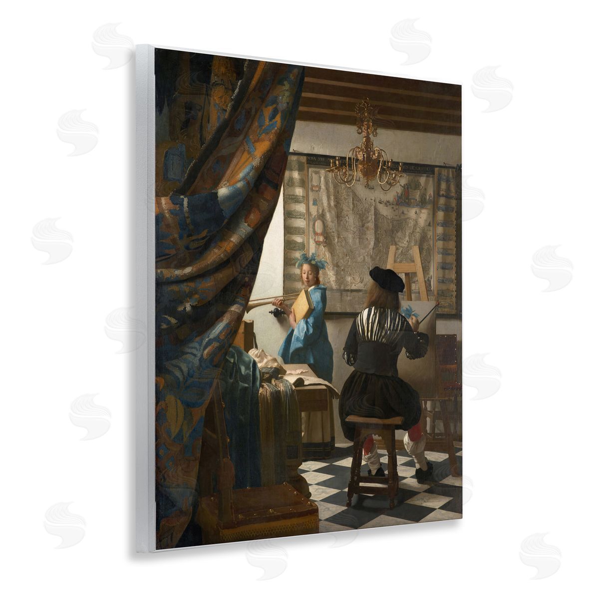 one1000paintings Classical Vermeer Painting Wooden Wall Plaque Art Print