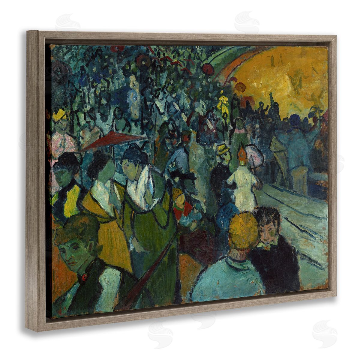 one1000paintings Classical Van Gogh Arena Brown Floating Frame Canvas Wall Art Print