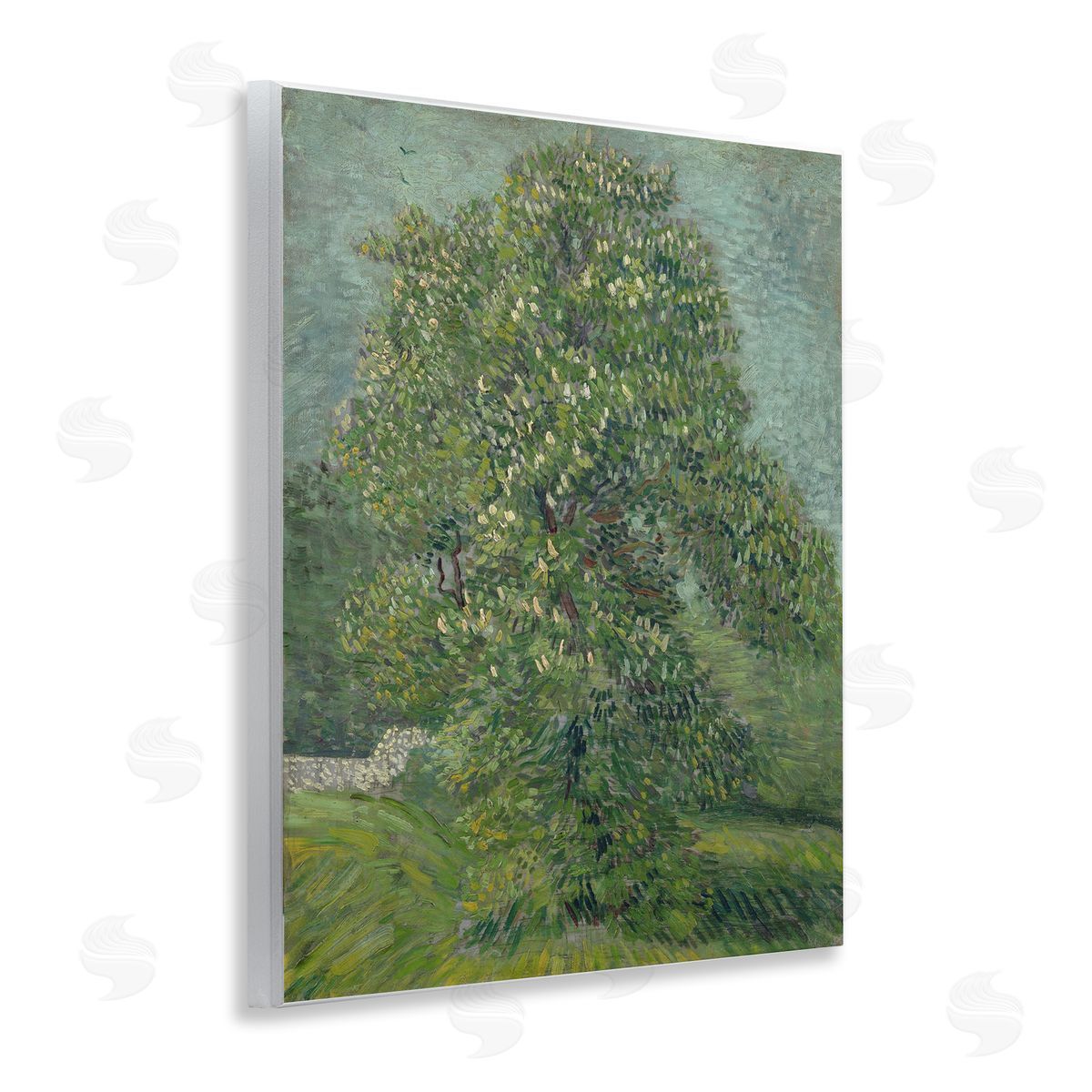one1000paintings Classic Blooming Horse Chestnut Wooden Wall Plaque Art Print