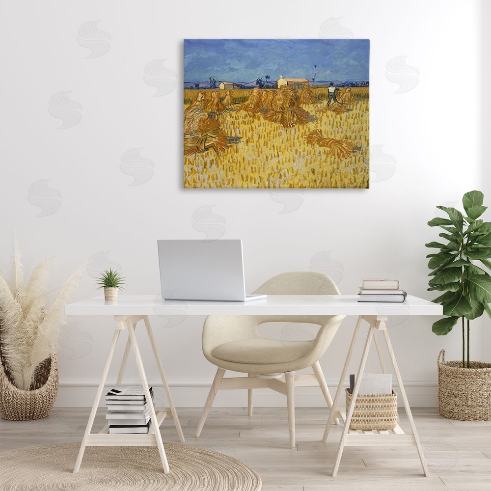 one1000paintings Van Gogh Corn Harvest Canvas Wall Art Print in Room