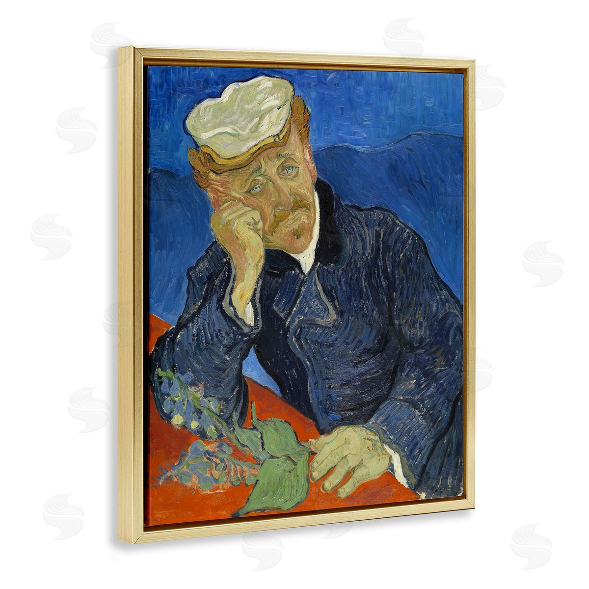 one1000paintings Van Gogh Dr Paul Gachet Gold Floating Frame Canvas Wall Art Print
