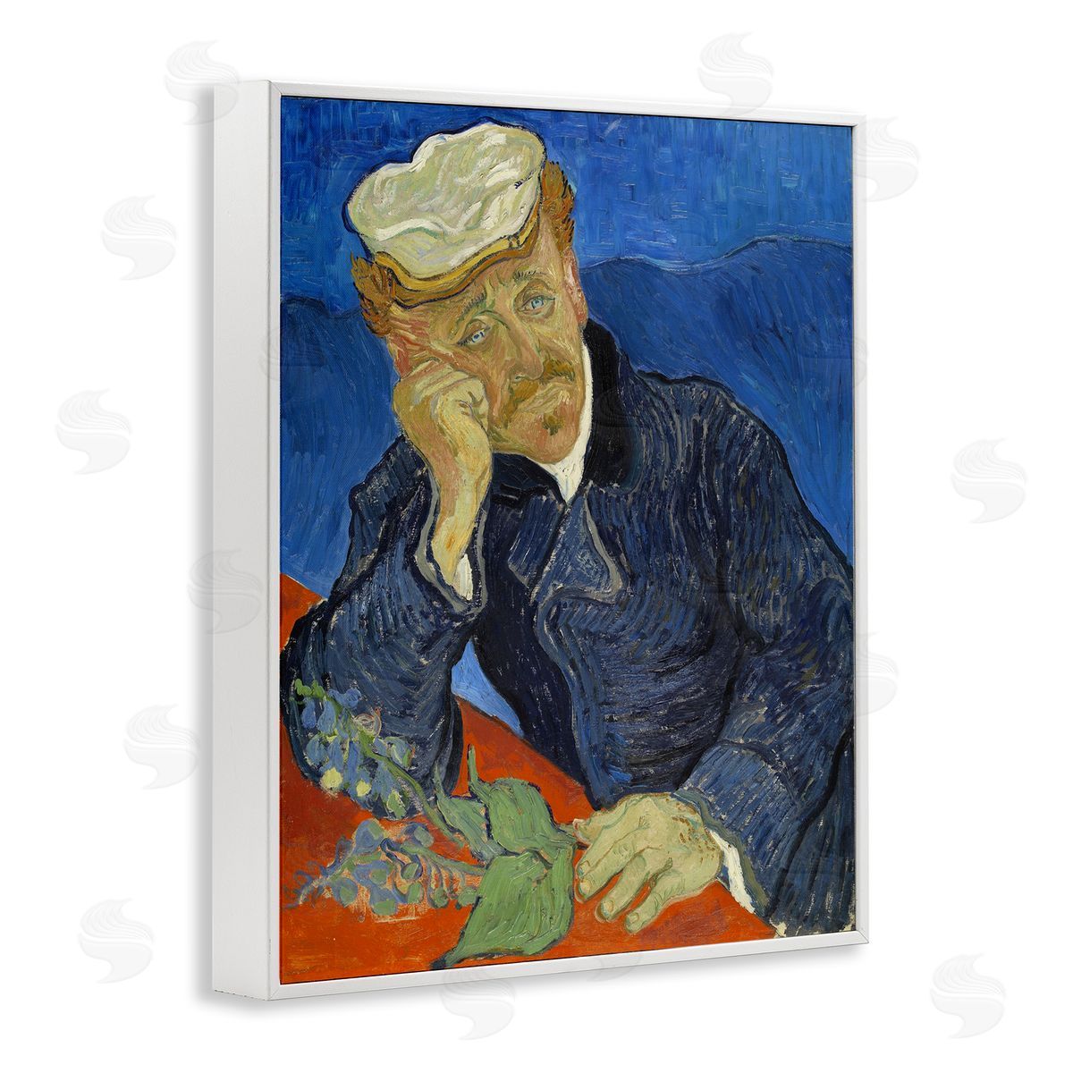 one1000paintings Van Gogh Dr Paul Gachet White Framed Giclee Wall Art Print