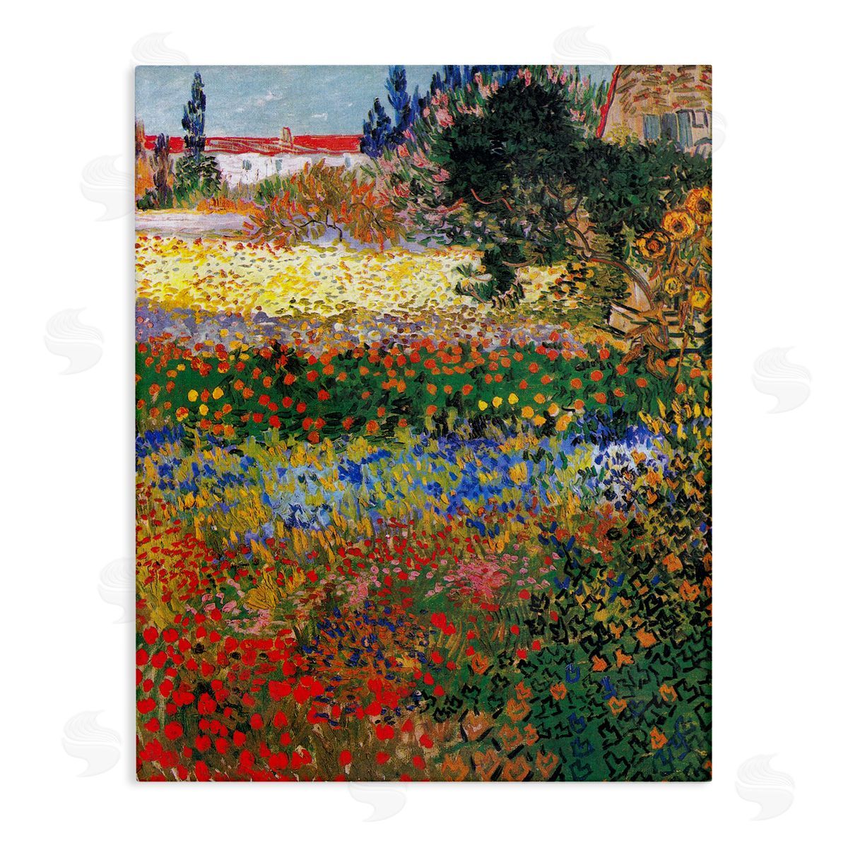 one1000paintings Van Gogh Flower Garden Canvas Wall Art Print