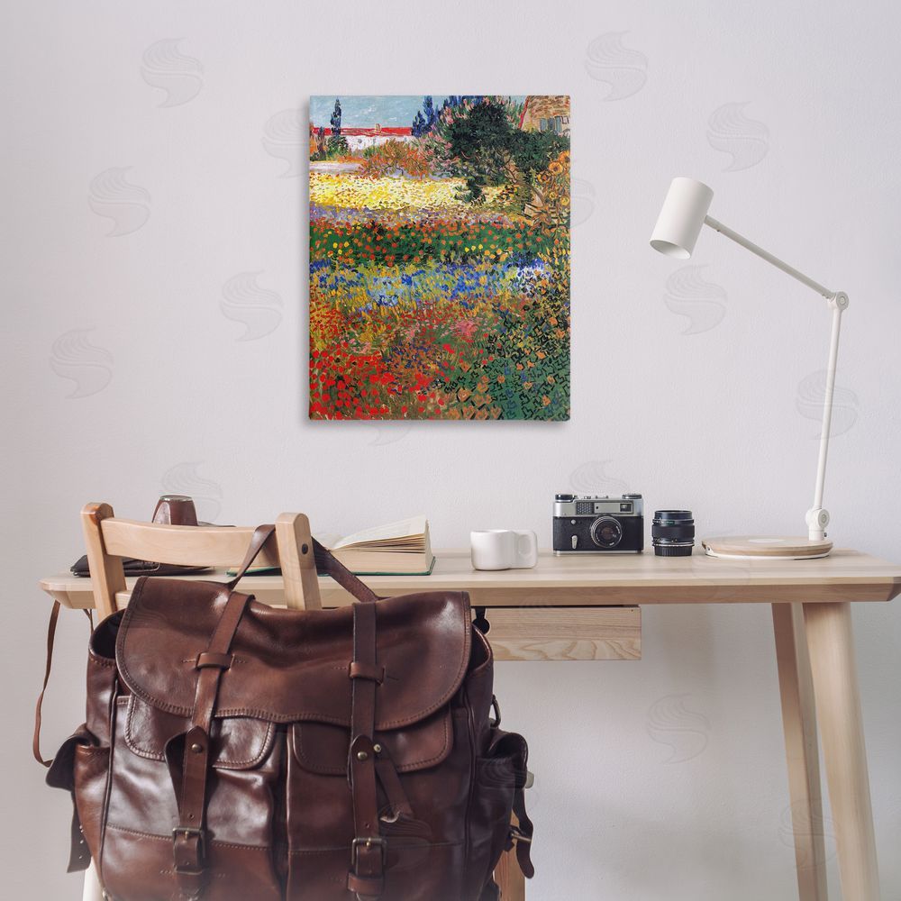 one1000paintings Van Gogh Flower Garden Canvas Wall Art Print in Room
