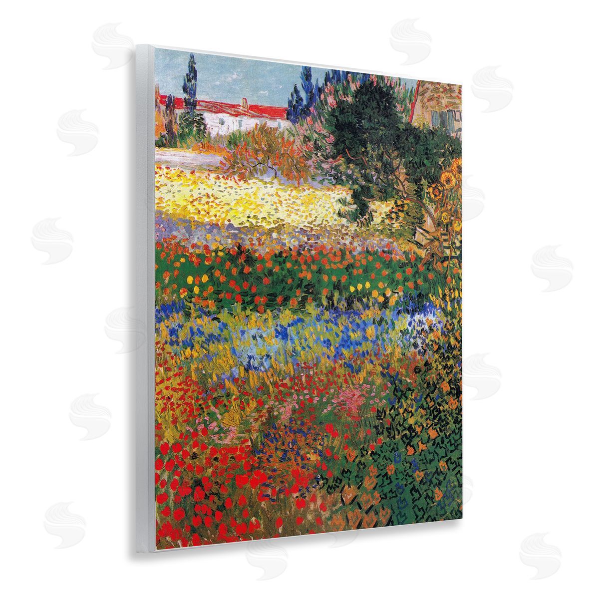 one1000paintings Van Gogh Flower Garden Wooden Wall Plaque Art Print