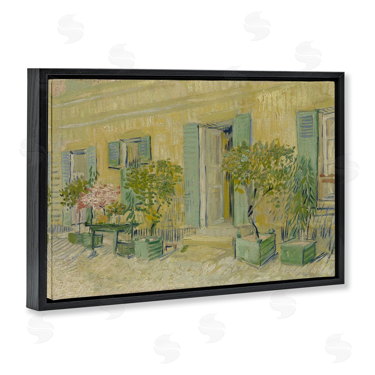 one1000paintings Van Gogh Classic Restaurant Black Floating Frame Canvas Wall Art Print