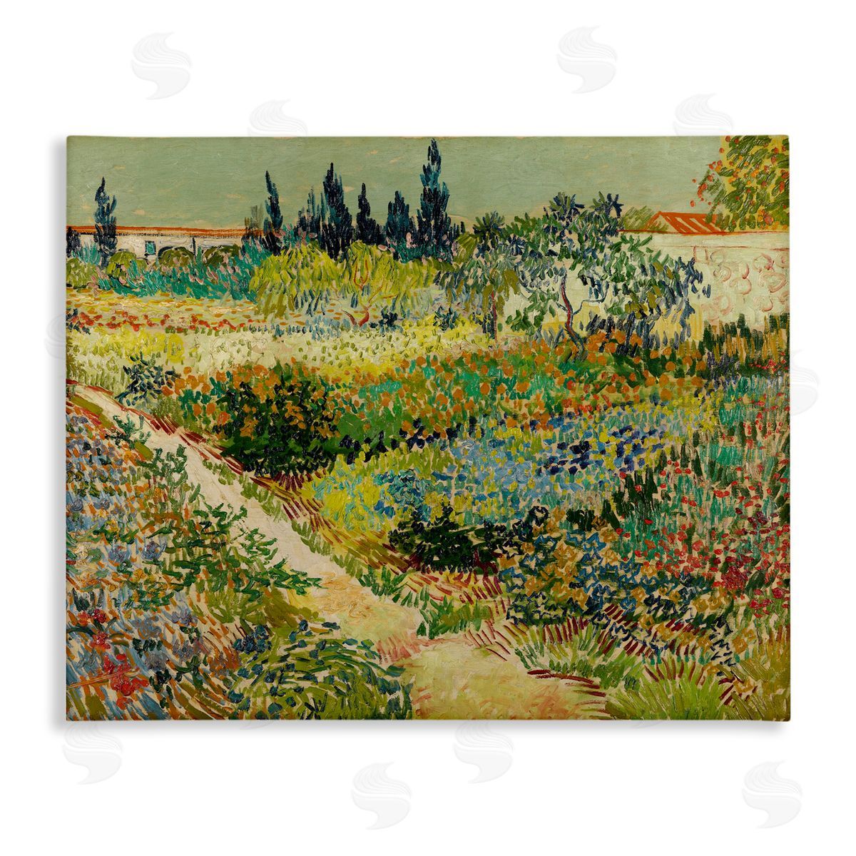 one1000paintings Van Gogh Garden at Arles Canvas Wall Art Print