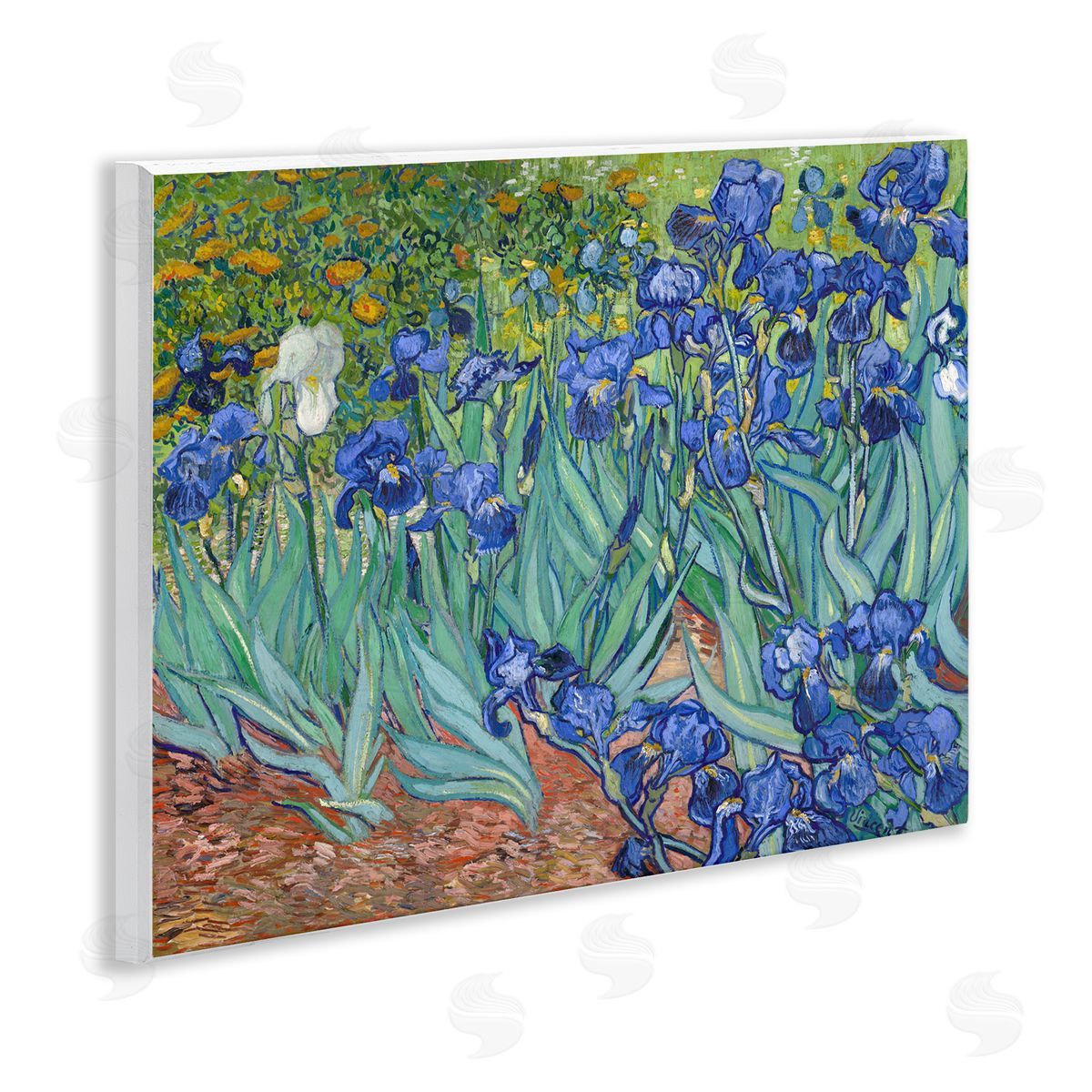 one1000paintings Classic Van Gogh Irises Wooden Wall Plaque Art Print
