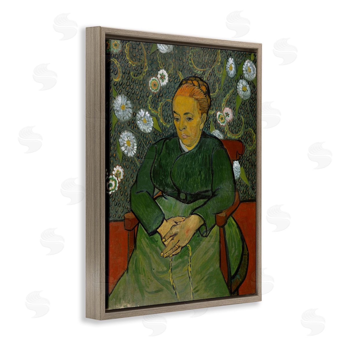 one1000paintings Van Gogh Madame Ruolin Brown Floating Frame Canvas Wall Art Print