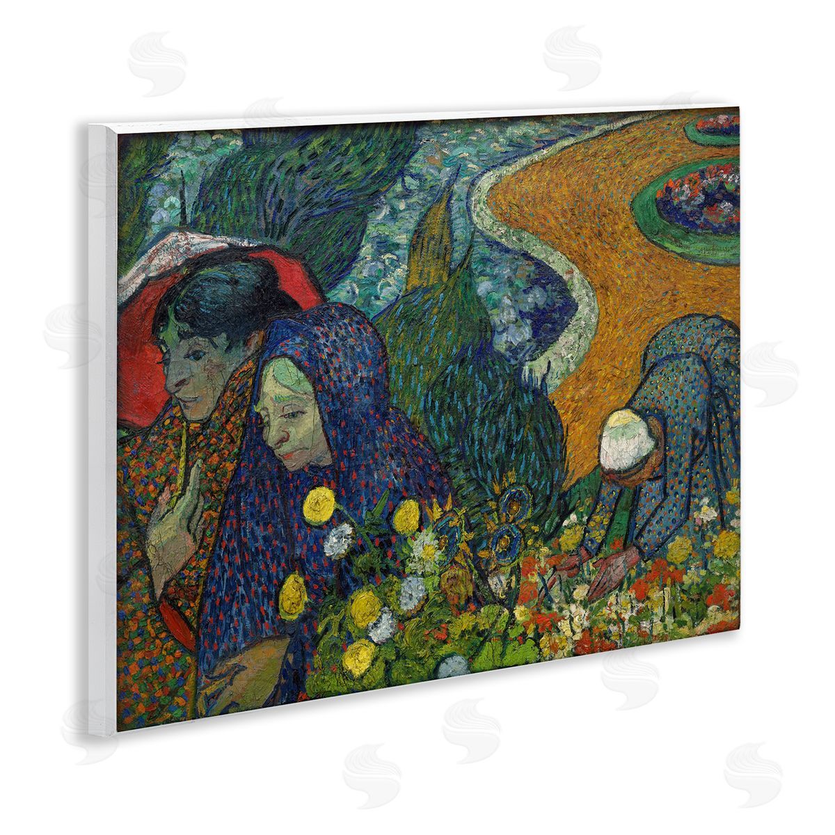 one1000paintings Van Gogh Memory of Garden at Etten Wooden Wall Plaque Art Print