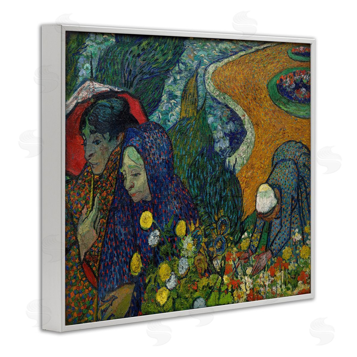 one1000paintings Van Gogh Memory of Garden at Etten White Framed Giclee Wall Art Print