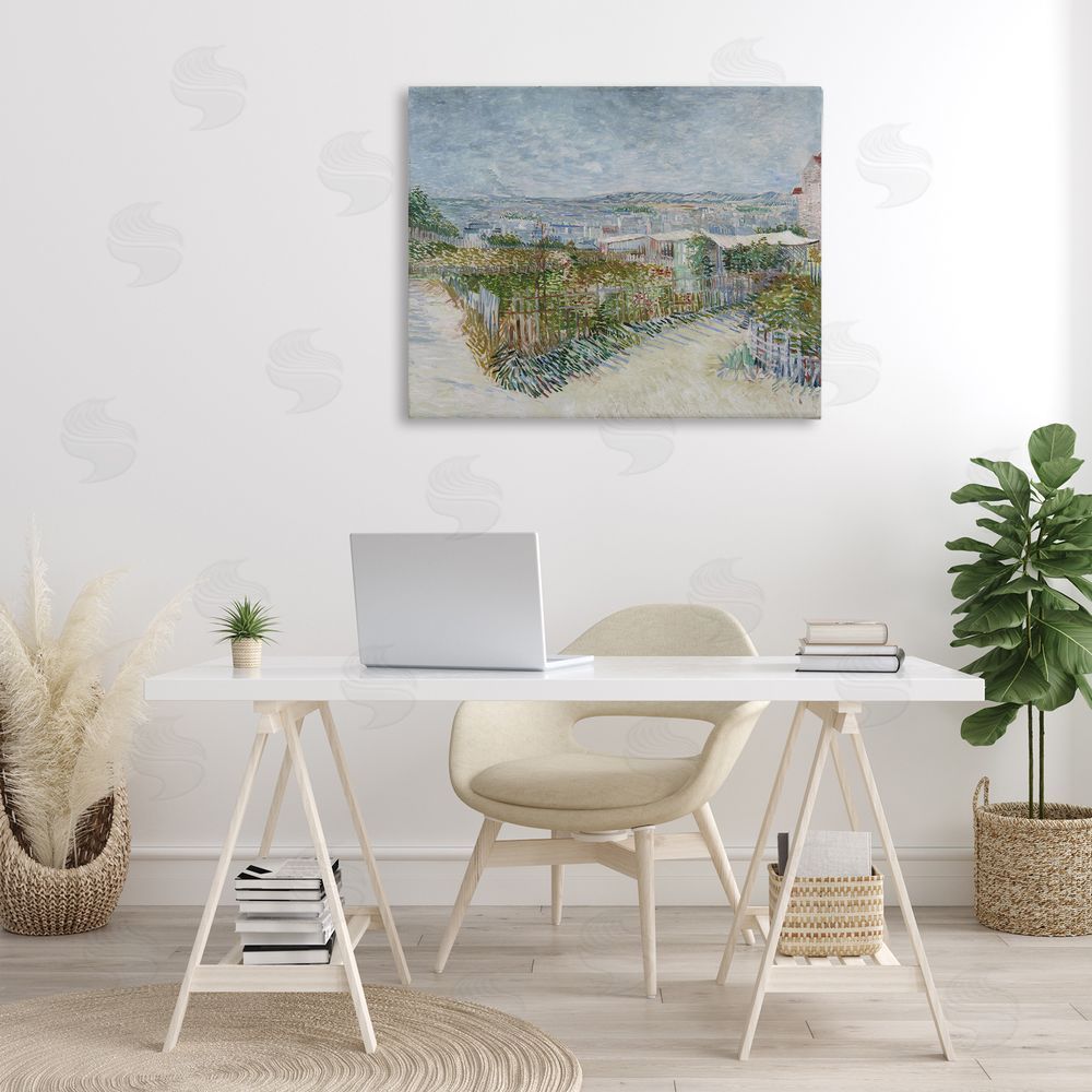 one1000paintings Van Gogh Monmarte Landscape Canvas Wall Art Print in Room
