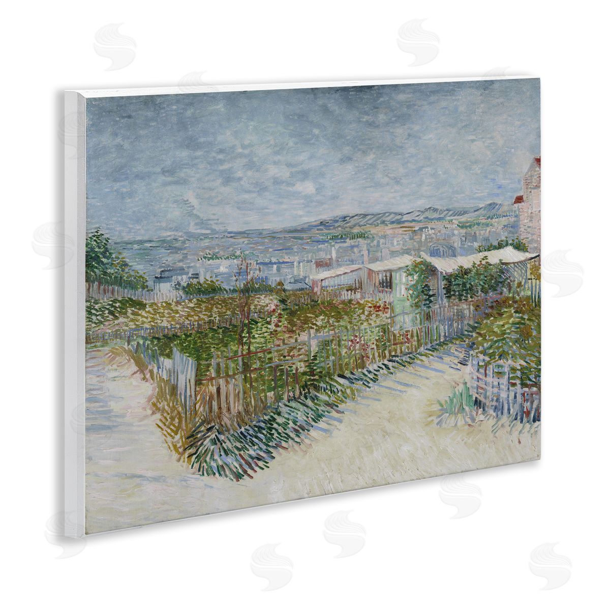 one1000paintings Van Gogh Monmarte Landscape Wooden Wall Plaque Art Print