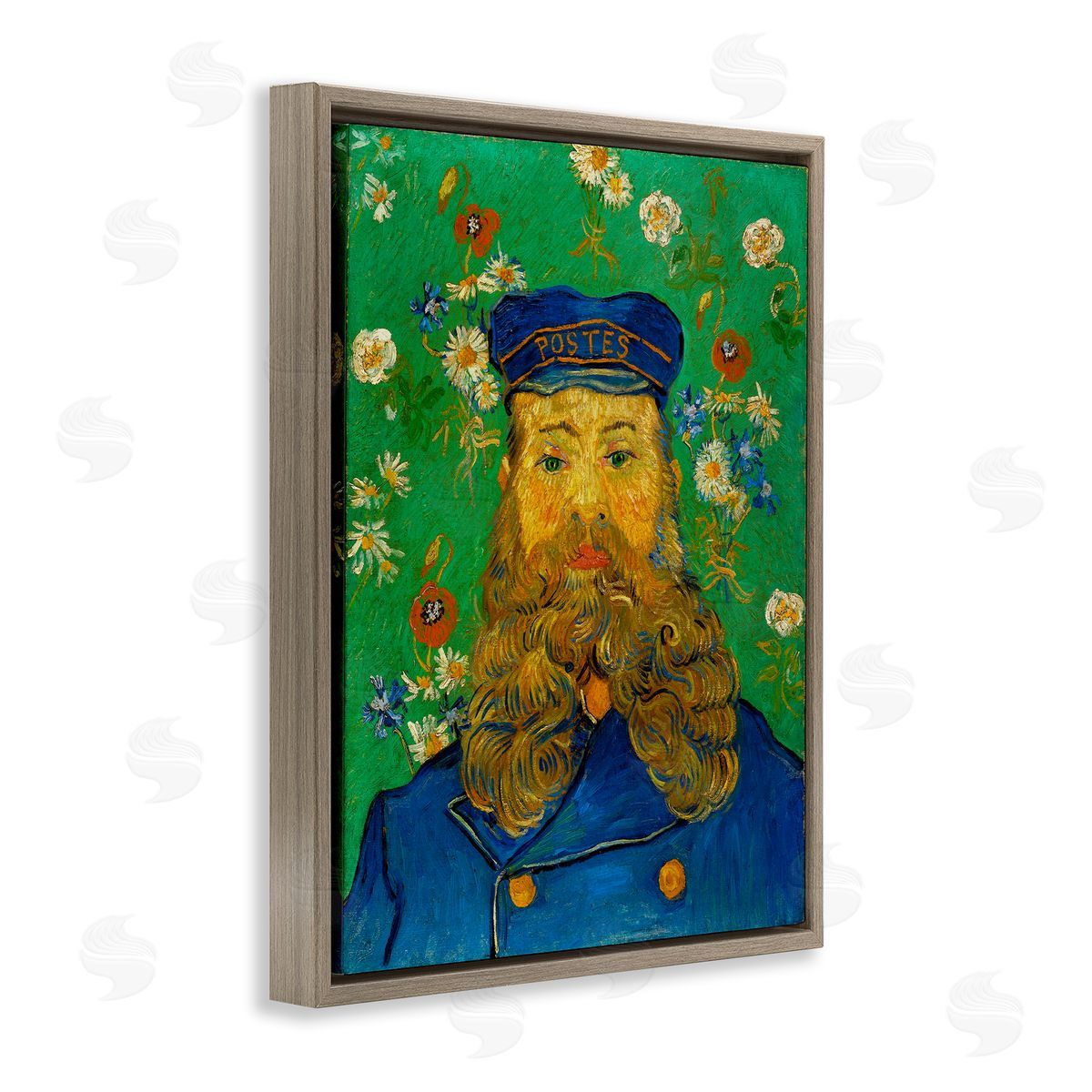 one1000paintings Van Gogh Joseph Ruolin Portrait Brown Floating Frame Canvas Wall Art Print