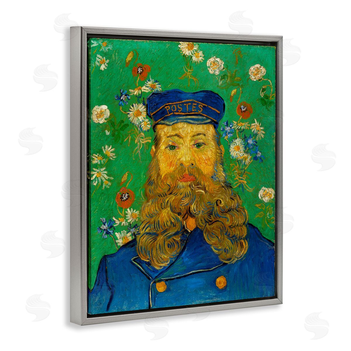 one1000paintings Van Gogh Joseph Ruolin Portrait Gray Floating Frame Canvas Wall Art Print