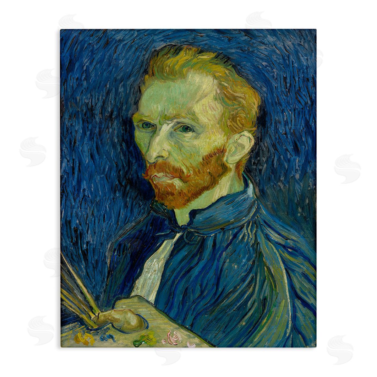 one1000paintings Van Gogh Blue Self Portrait Canvas Wall Art Print