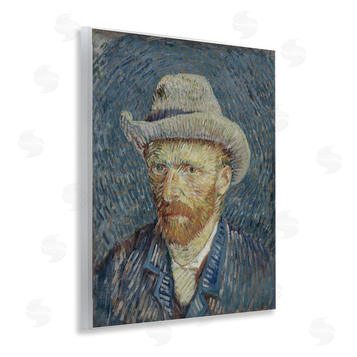 one1000paintings Van Gogh Portrait with Hat Wooden Wall Plaque Art Print