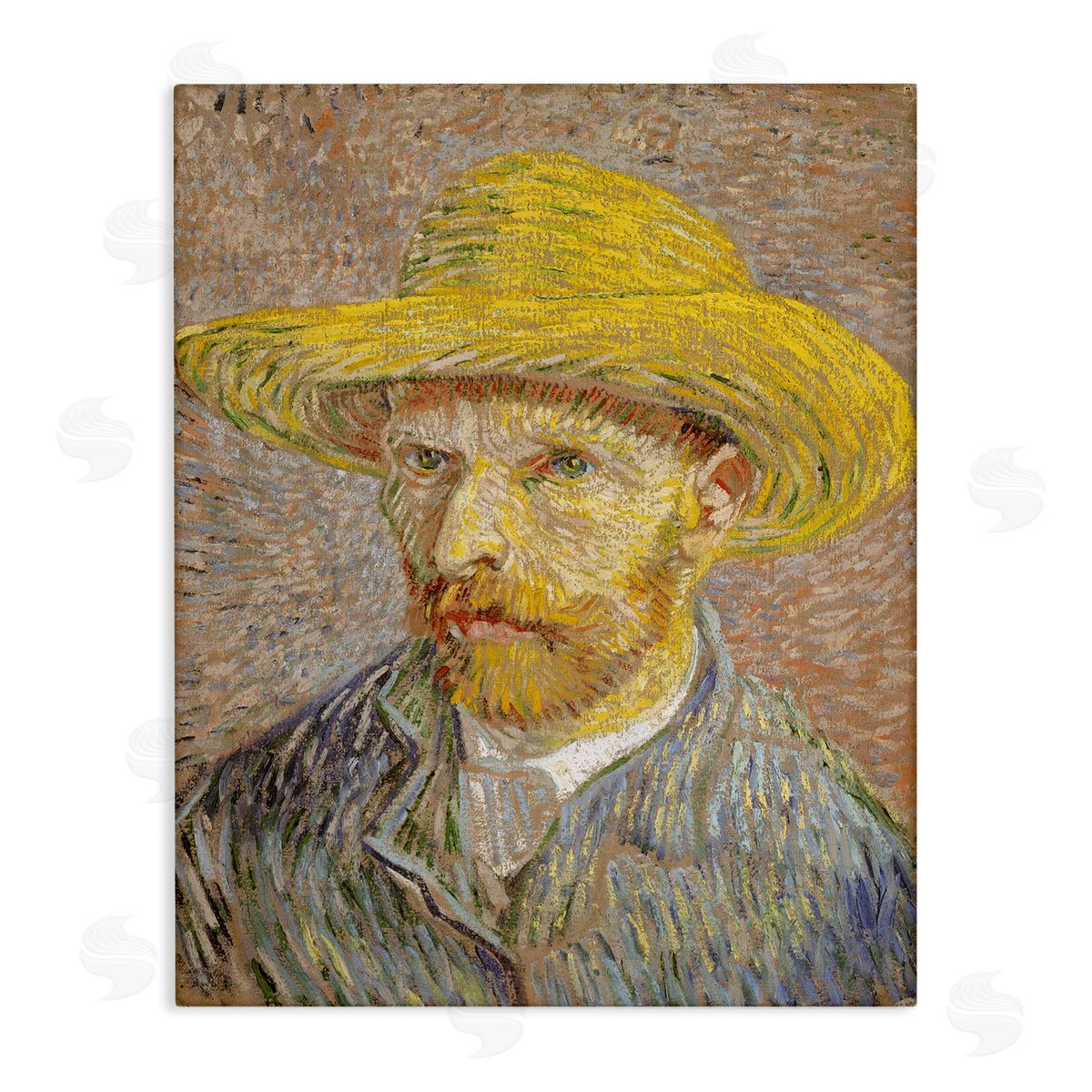 one1000paintings Van Gogh Straw Hat Portrait Canvas Wall Art Print