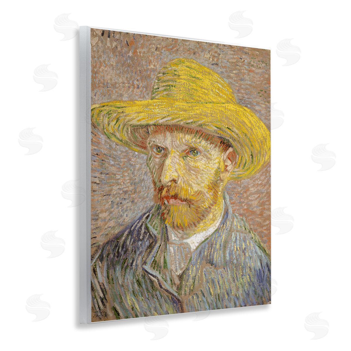 one1000paintings Van Gogh Straw Hat Portrait Wooden Wall Plaque Art Print