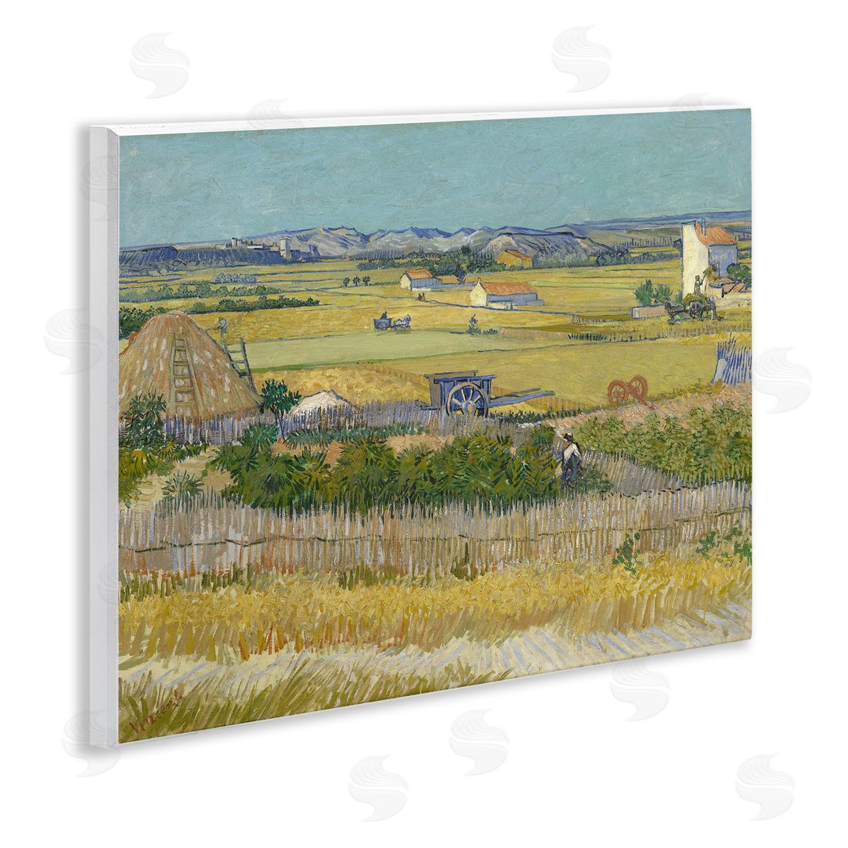 one1000paintings Van Gogh The Harvest Landscape Wooden Wall Plaque Art Print