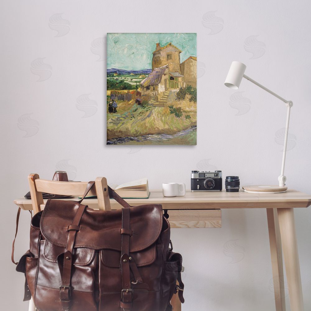 one1000paintings Van Gogh Old Mill Landscape Canvas Wall Art Print in Room