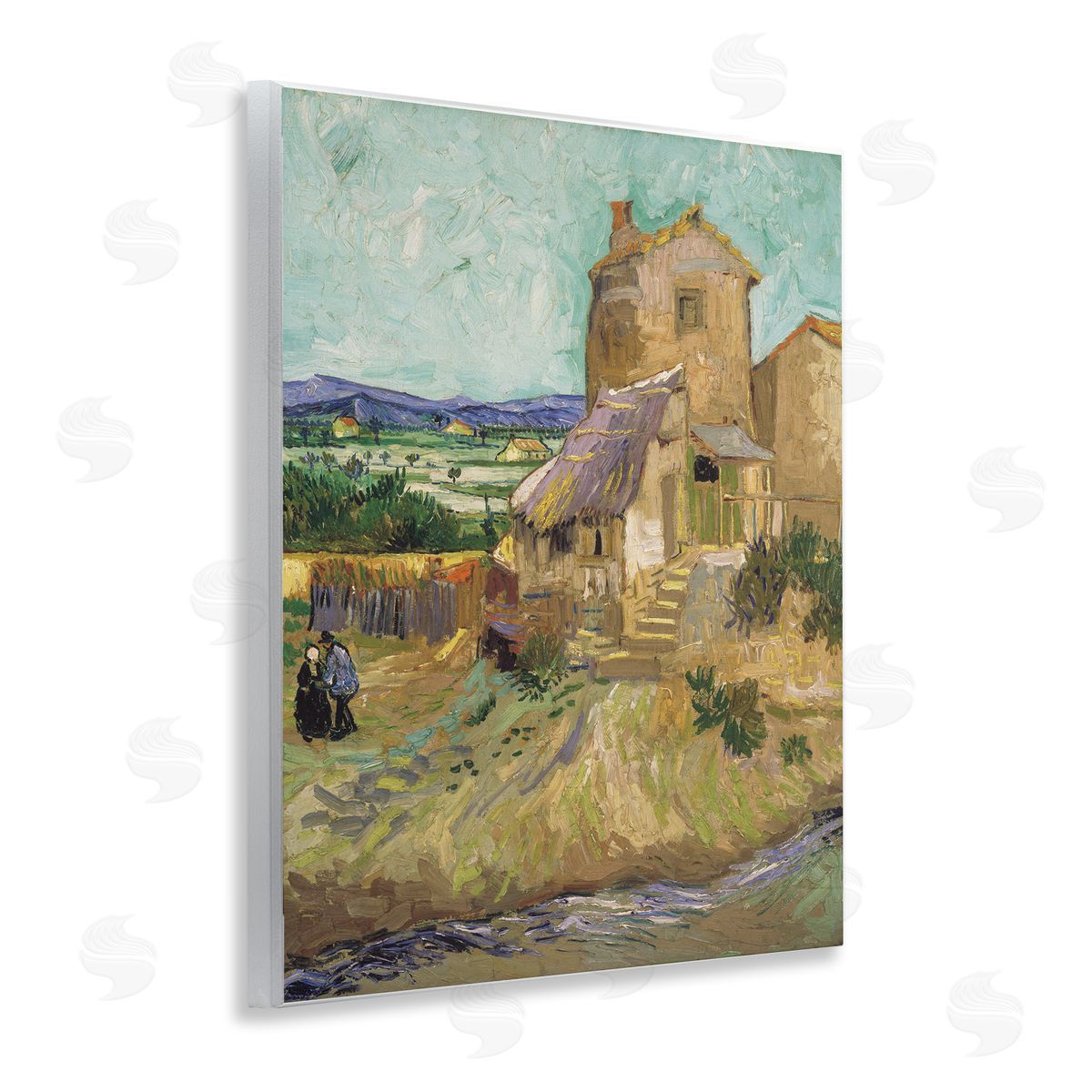 one1000paintings Van Gogh Old Mill Landscape Wooden Wall Plaque Art Print