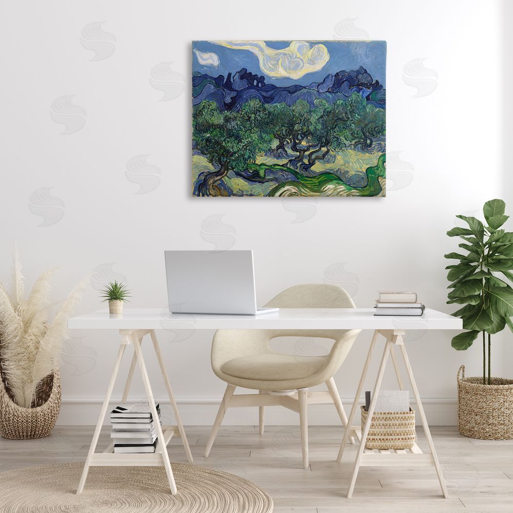 one1000paintings Van Gogh Olive Trees Landscape Canvas Wall Art Print in Room
