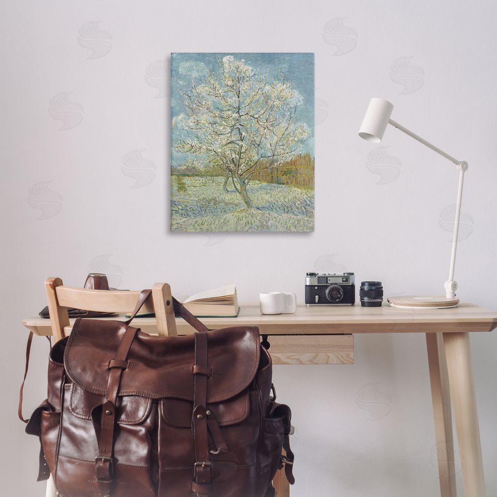 one1000paintings Van Gogh Pink Peach Tree Canvas Wall Art Print in Room