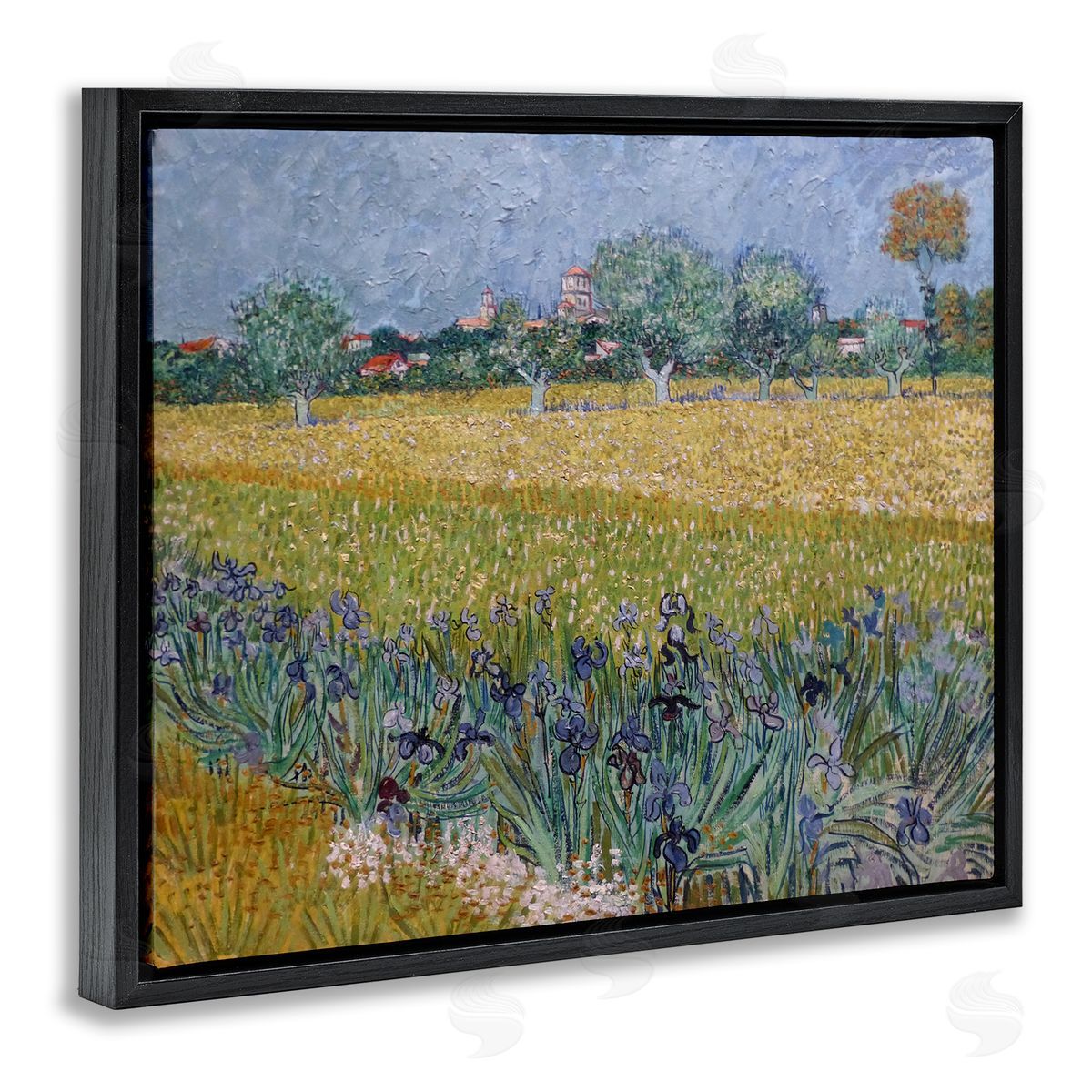 one1000paintings Van Gogh View of Arles Black Floating Frame Canvas Wall Art Print