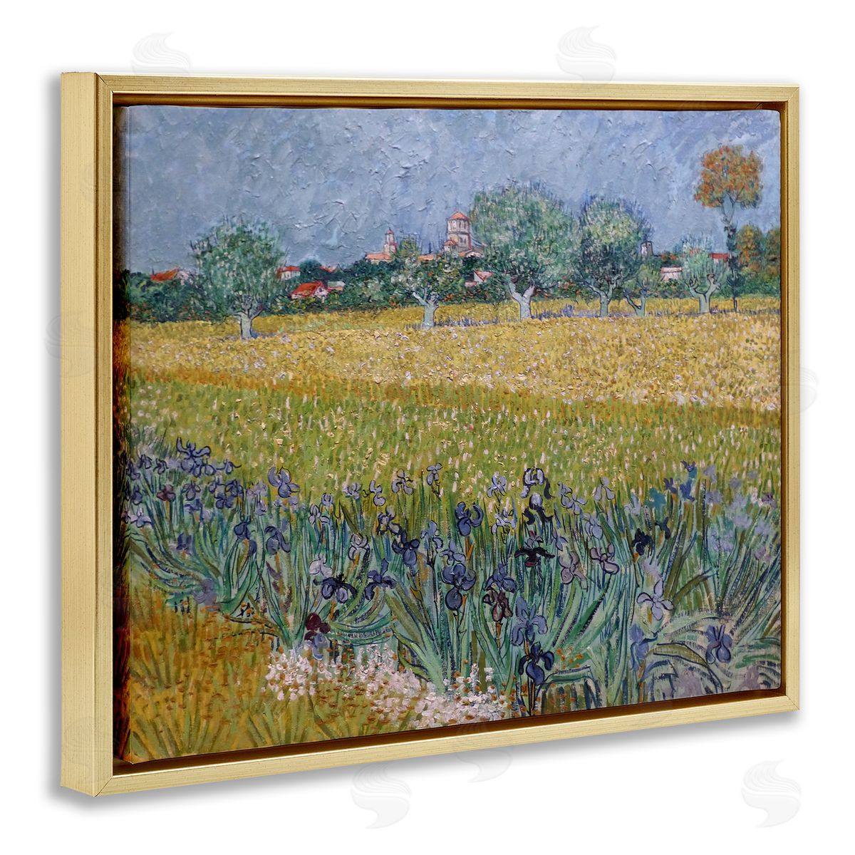 one1000paintings Van Gogh View of Arles Gold Floating Frame Canvas Wall Art Print