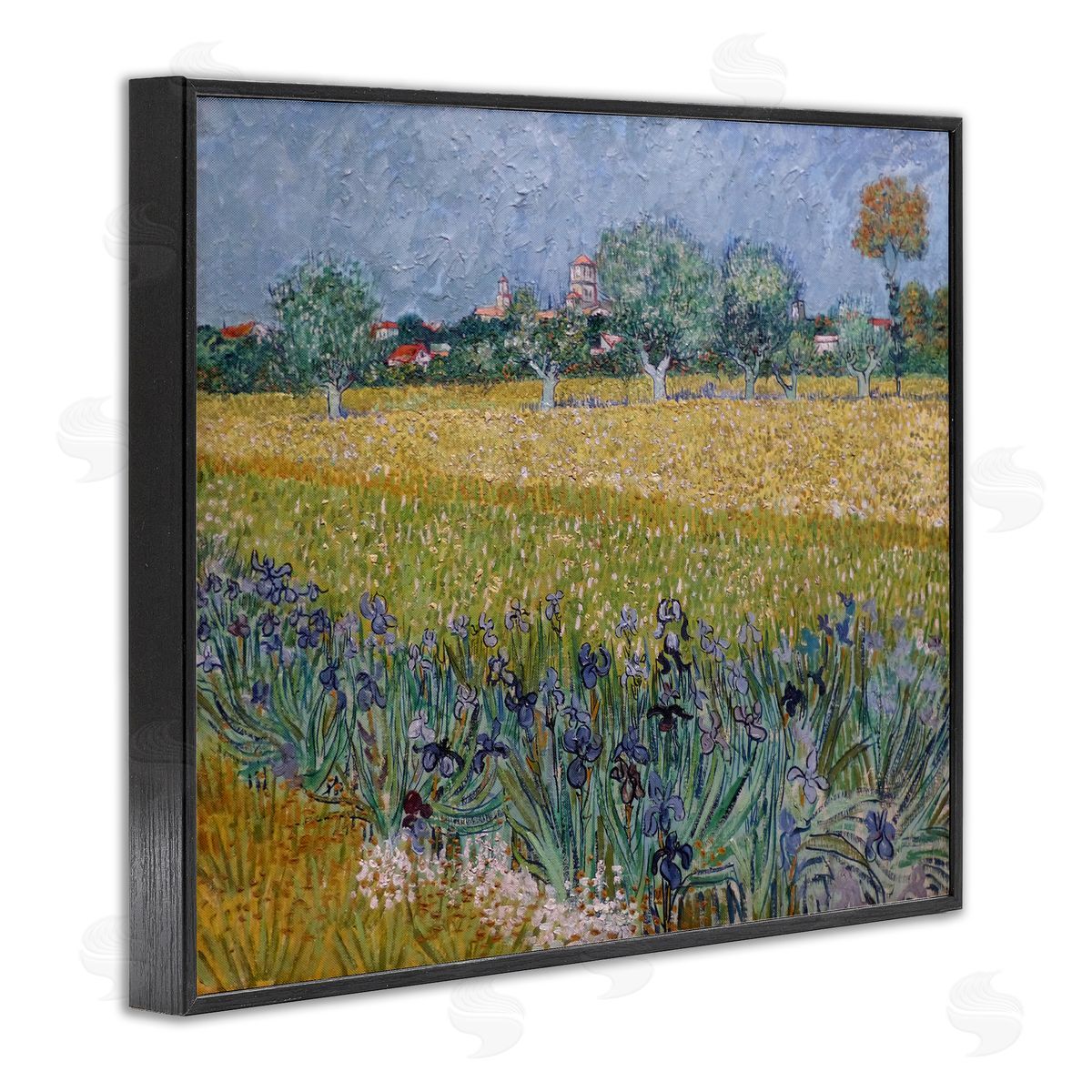 one1000paintings Van Gogh View of Arles Black Framed Giclee Wall Art Print