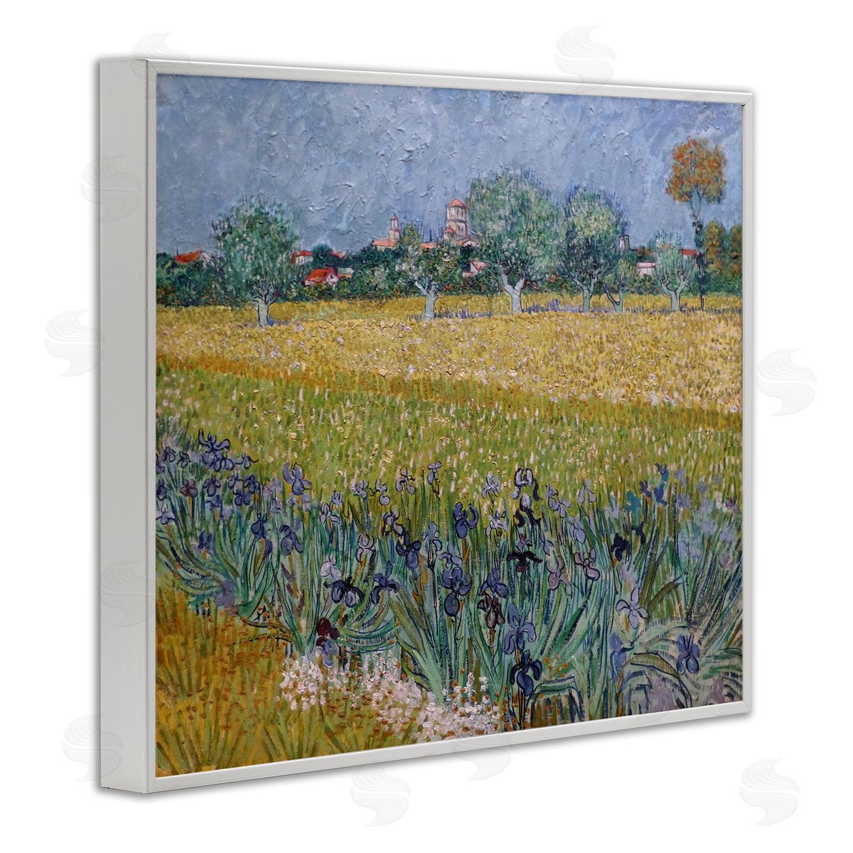 one1000paintings Van Gogh View of Arles White Framed Giclee Wall Art Print