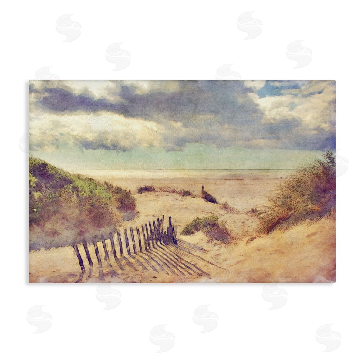 Noah Bay Golden Sands Beach Canvas Wall Art Print