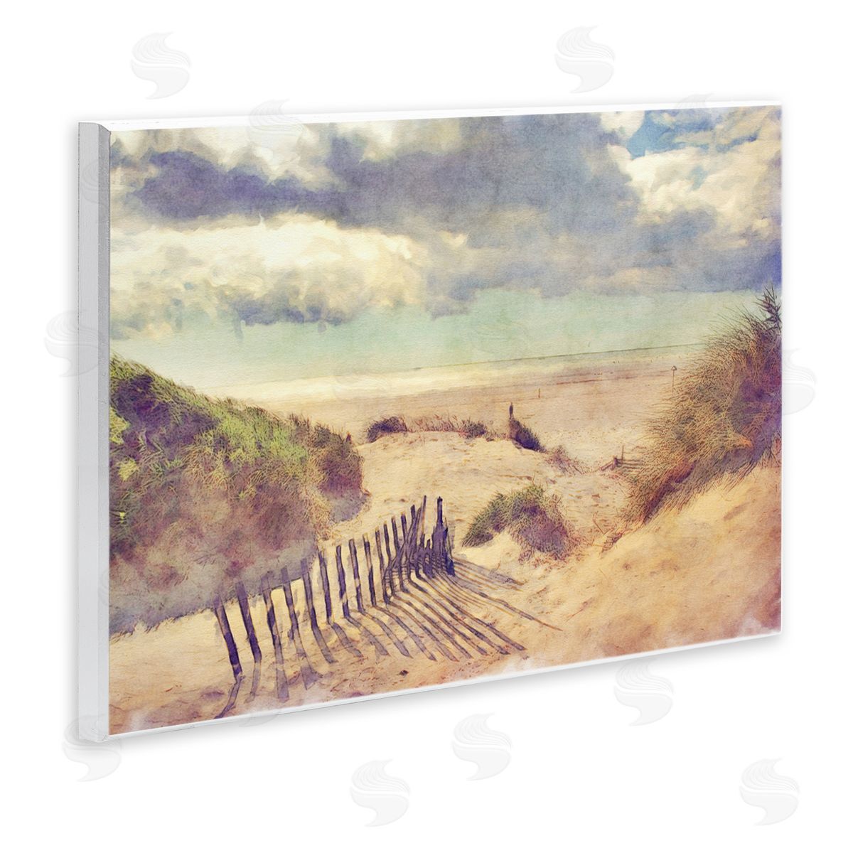 Noah Bay Golden Sands Beach Wooden Wall Plaque Art Print