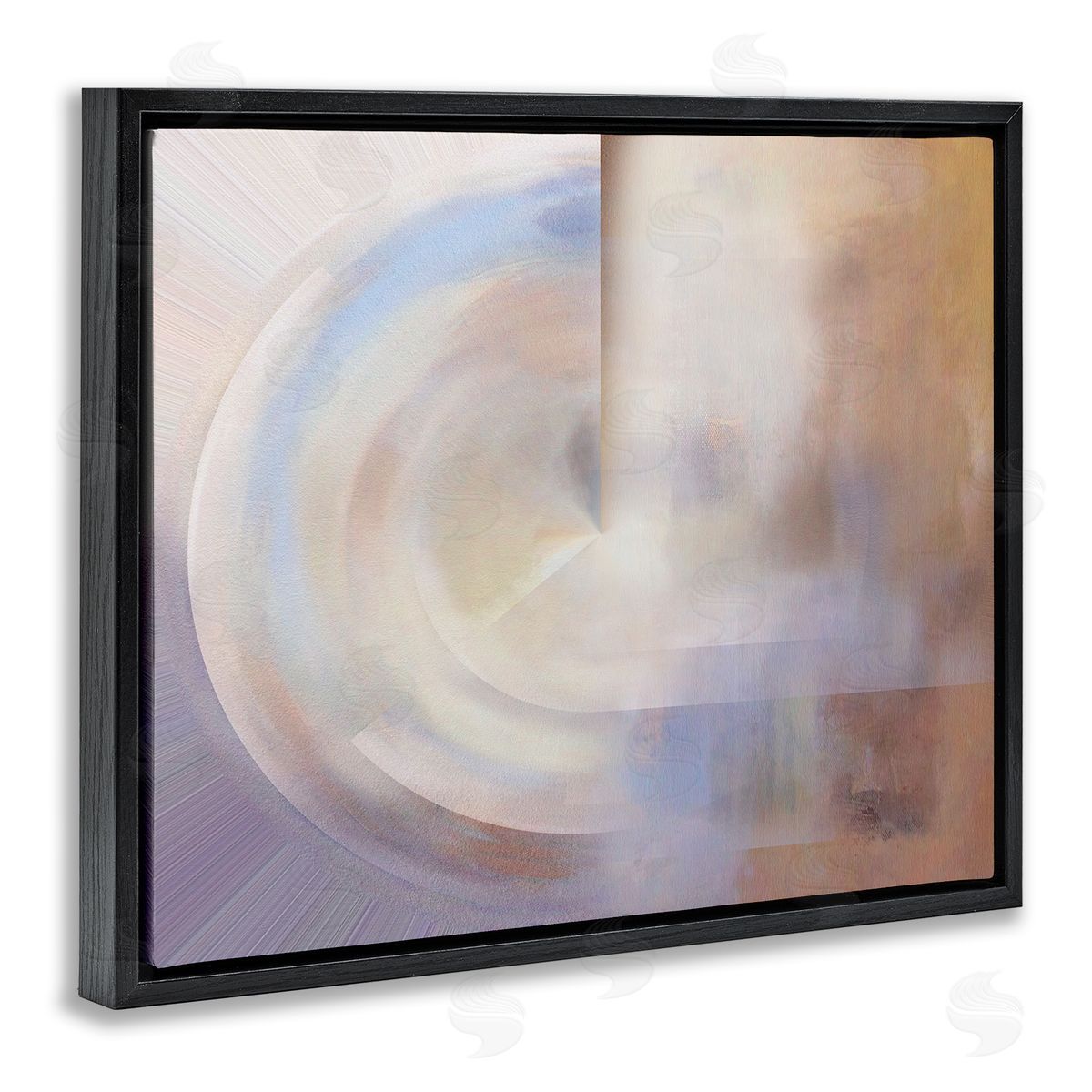 Noah Bay Ghosts of New York Abstract Black Floating Frame Canvas Wall Art Print
