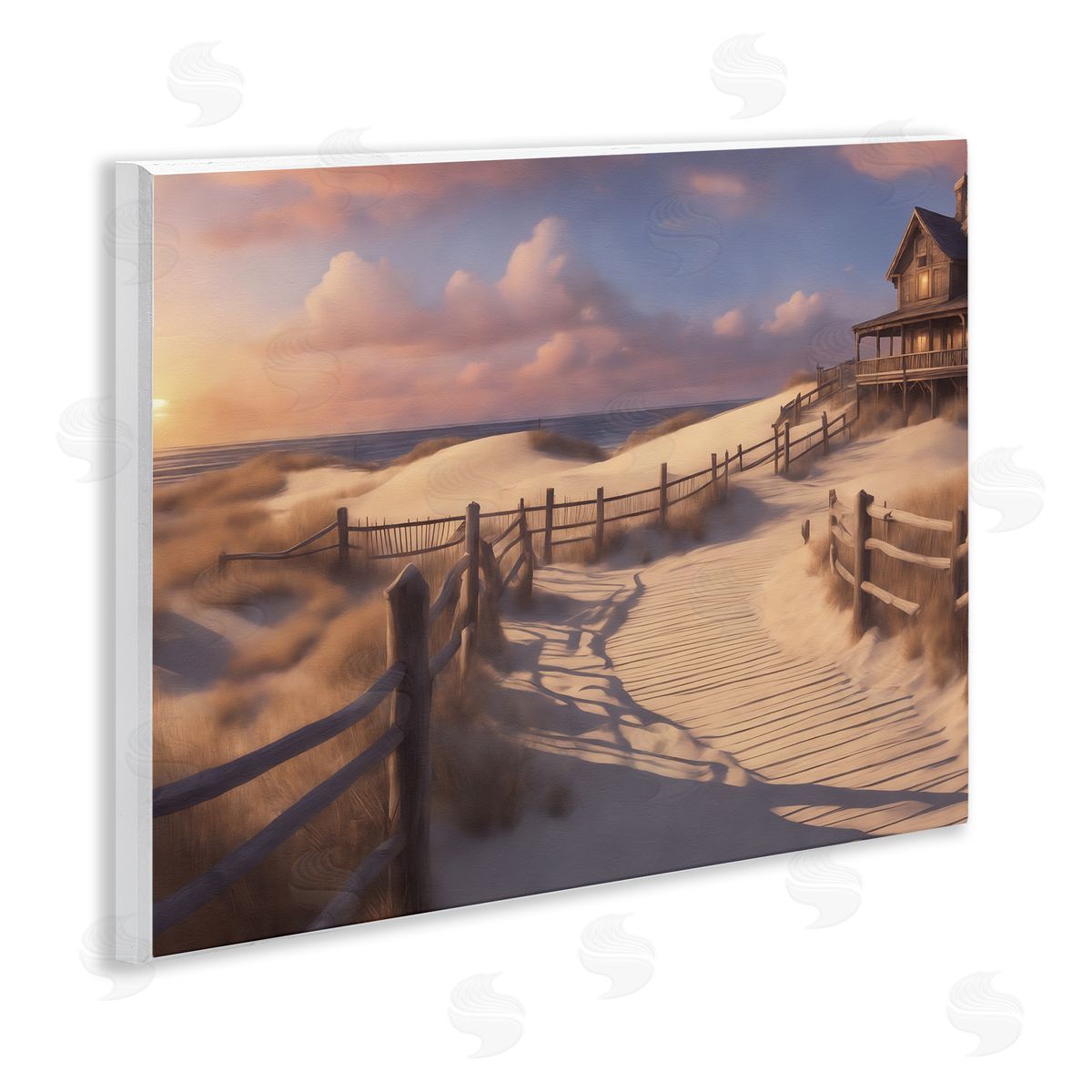 Noah Bay Hampton Dunes Landscape Wooden Wall Plaque Art Print