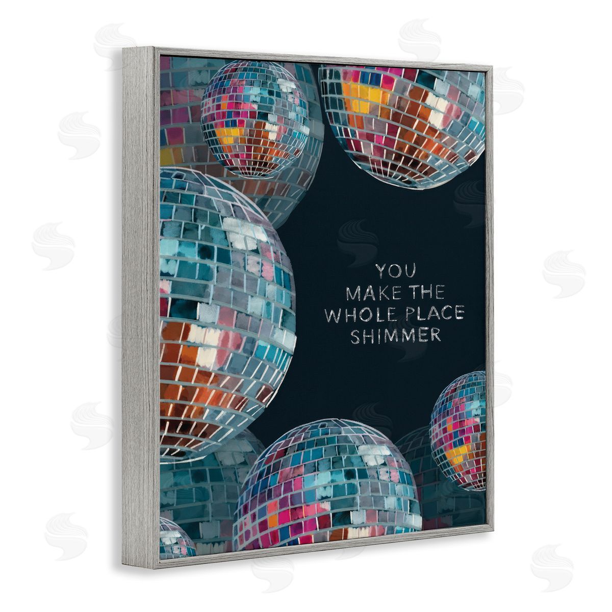 Amelia Noyes You Make it Shimmer Gray Framed Giclee Wall Art Print