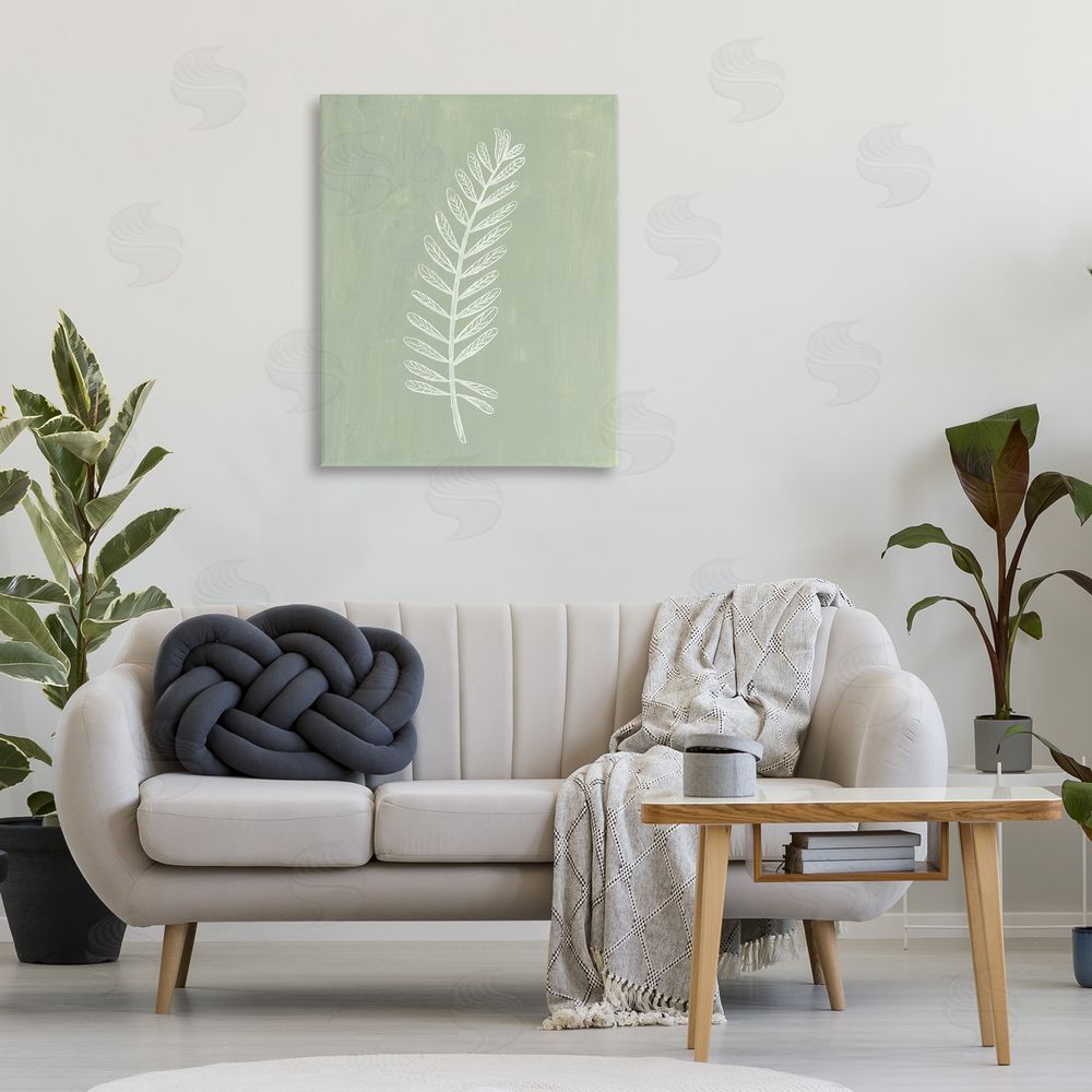 Patricia Pinto Simple Fern Impression Canvas Wall Art Print in Room