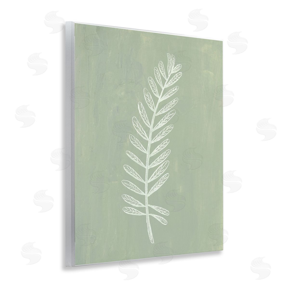Patricia Pinto Simple Fern Impression Wooden Wall Plaque Art Print