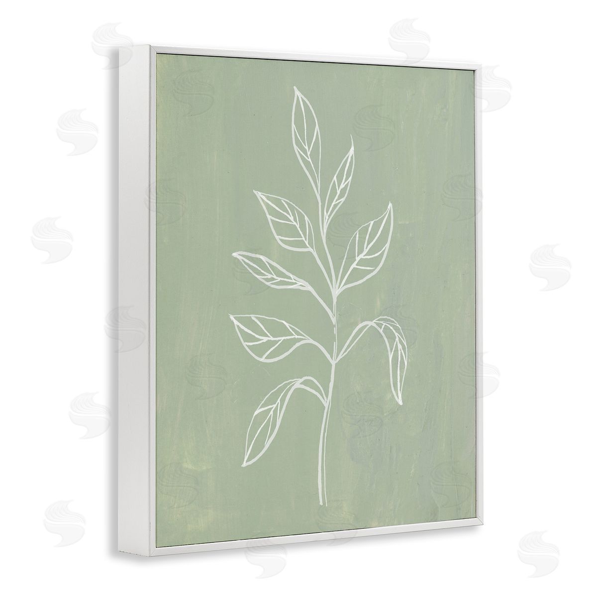 Patricia Pinto Drooping Plant Leaves White Framed Giclee Wall Art Print
