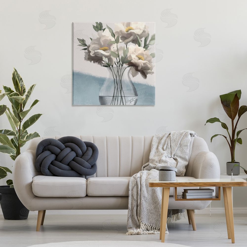 Elizabeth Medley Sweet Vase Bouquet Canvas Wall Art Print in Room