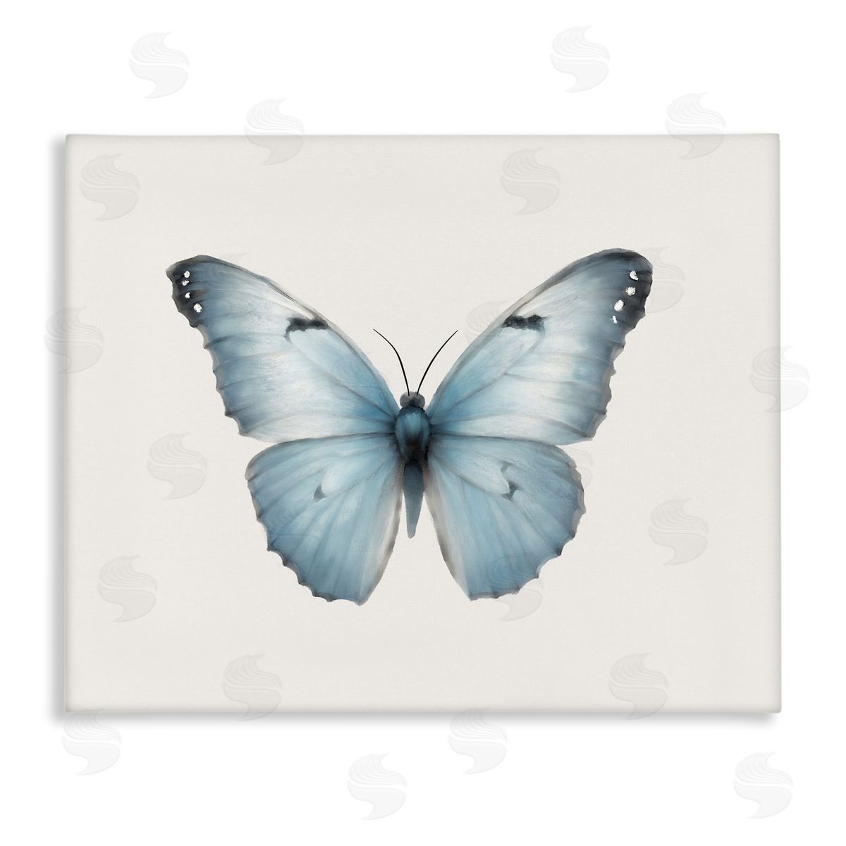 Elizabeth Medley Blue Symmetrical Butterfly Canvas Wall Art Print