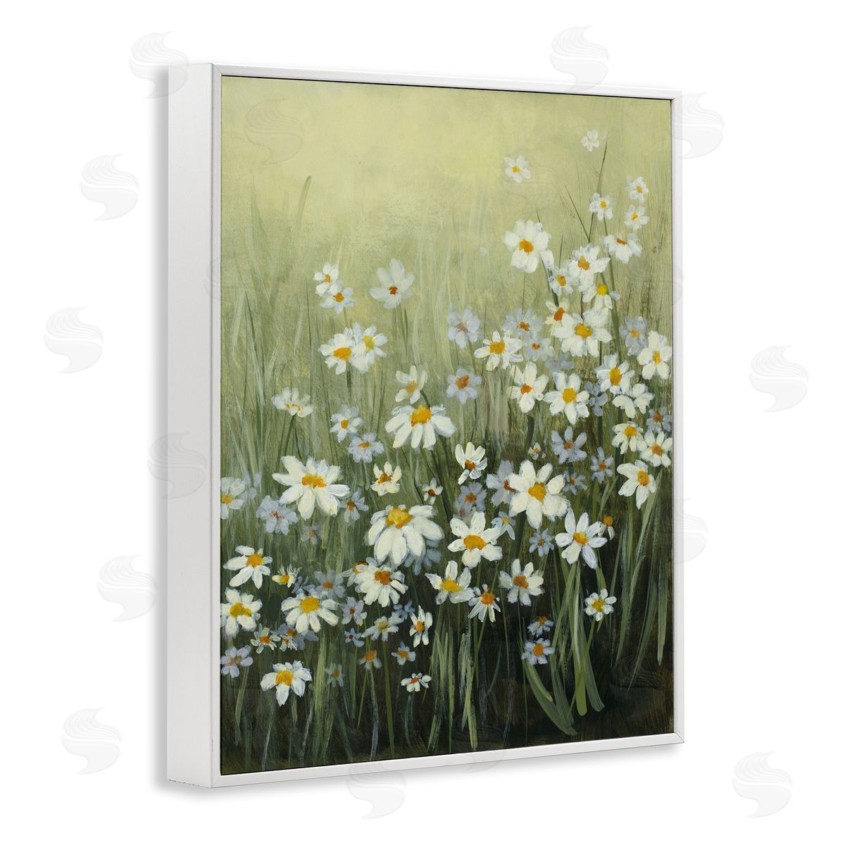 Lanie Loreth Daisy Field Garden White Framed Giclee Wall Art Print