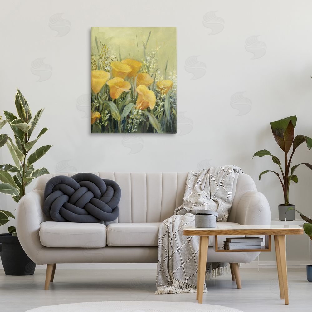 Lanie Loreth Golden Horned Poppies Canvas Wall Art Print in Room