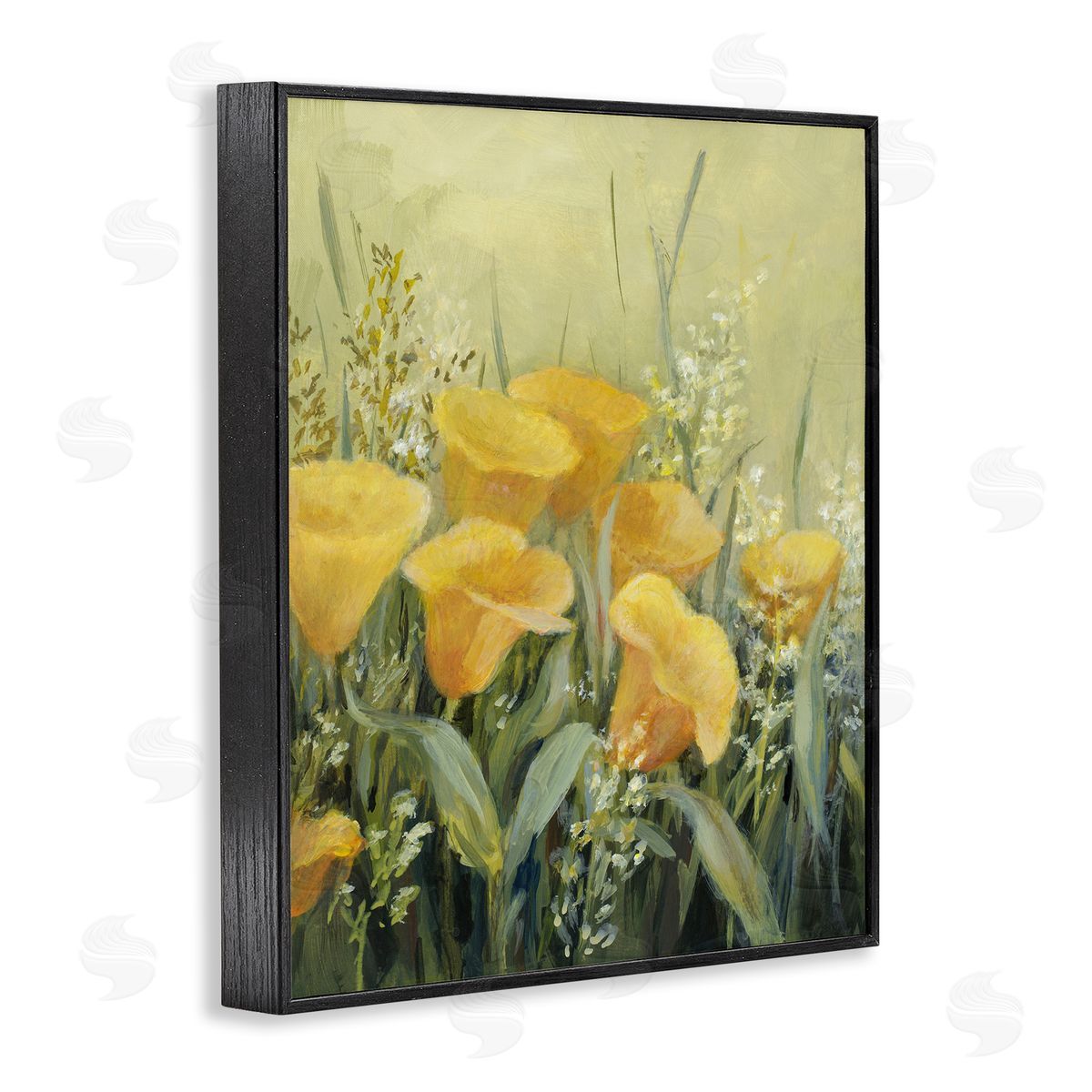 Lanie Loreth Golden Horned Poppies Black Framed Giclee Wall Art Print